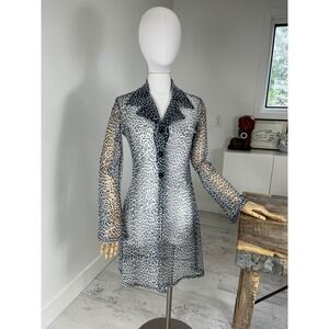 Y2K Sheer Animal Print Duster Breaking Loose Long Layer Top